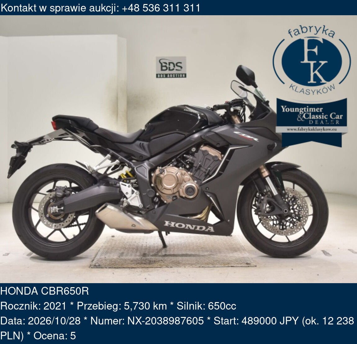 HONDA CBR650R 2021 - zdjęcie 2