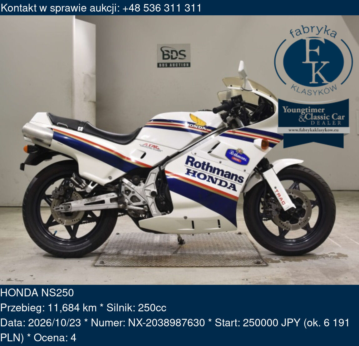 HONDA NS250  - zdjęcie 2