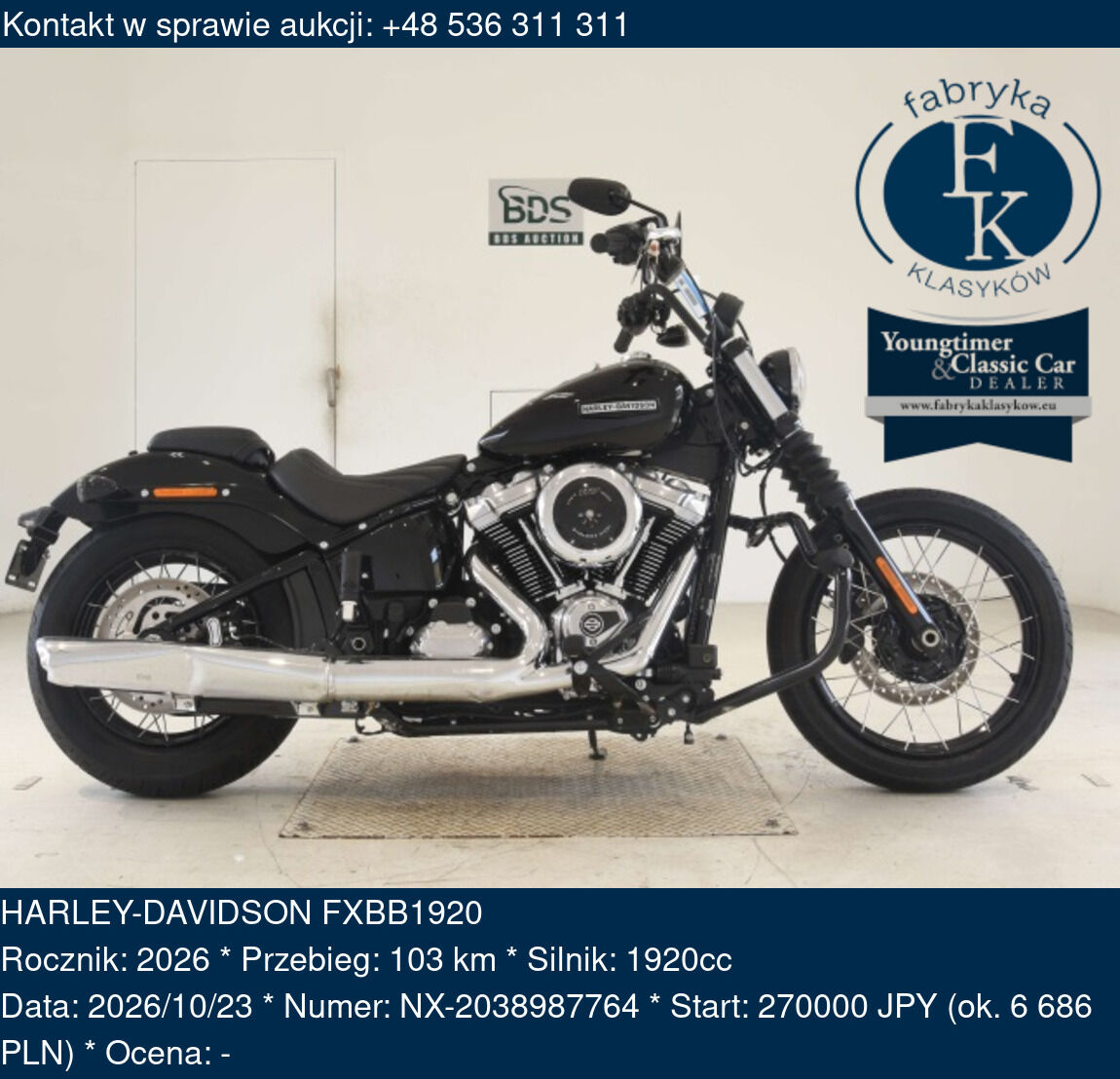 HARLEY-DAVIDSON FXBB1920 2026 - zdjęcie 2