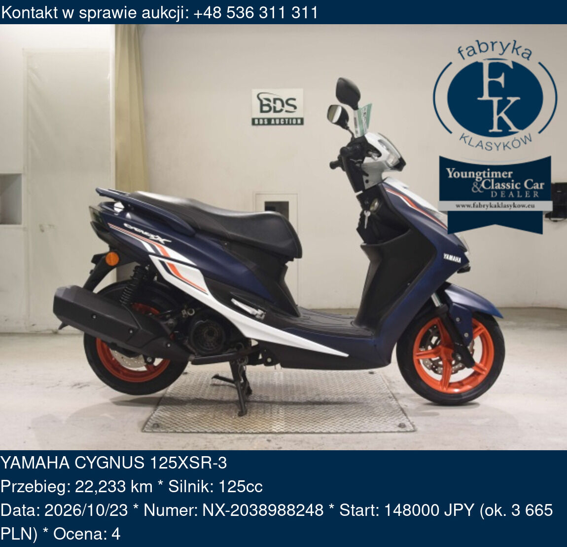 YAMAHA CYGNUS 125XSR-3  - zdjęcie 2
