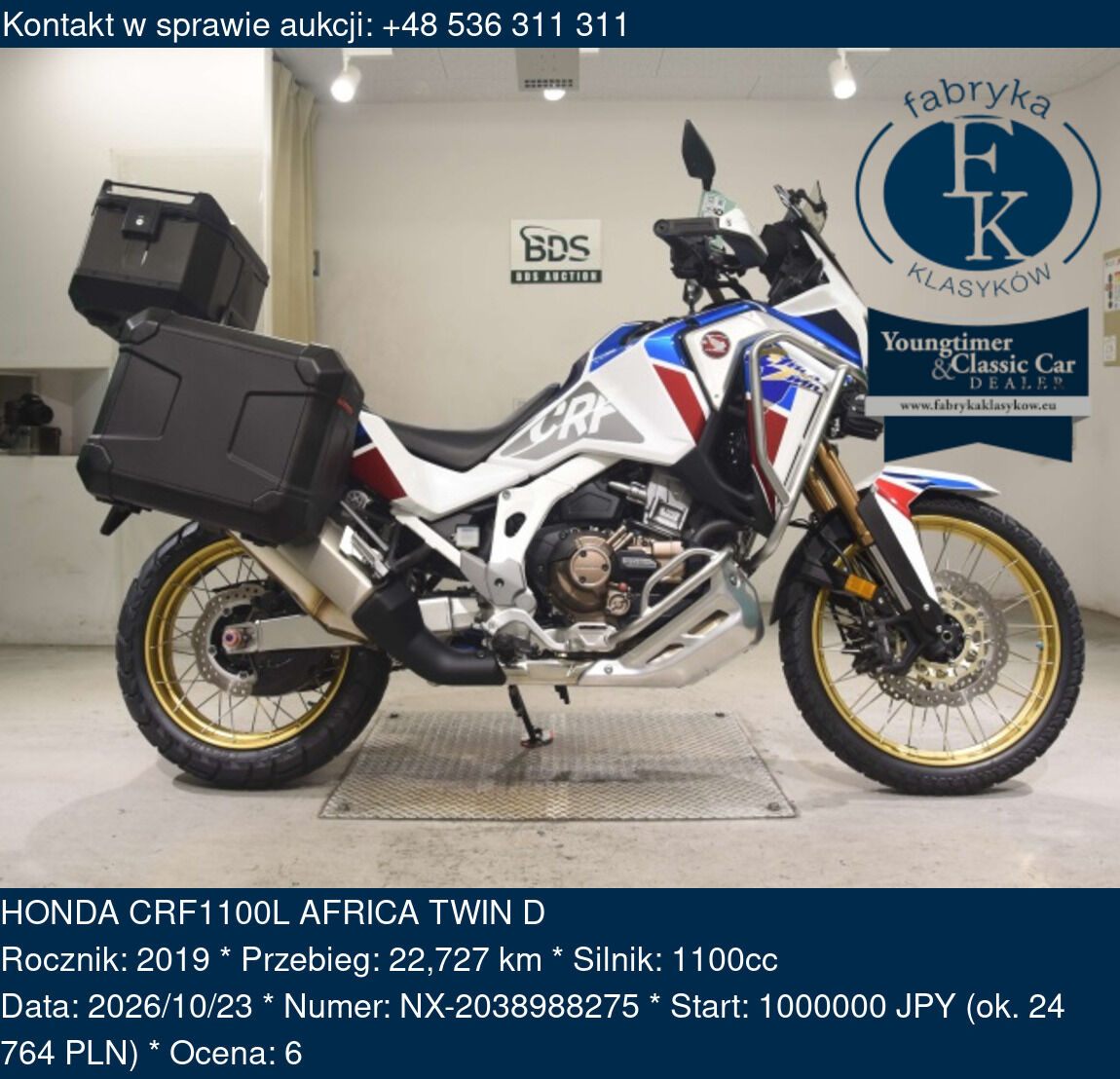 HONDA CRF1100L AFRICA TWIN D 2019 - zdjęcie 2