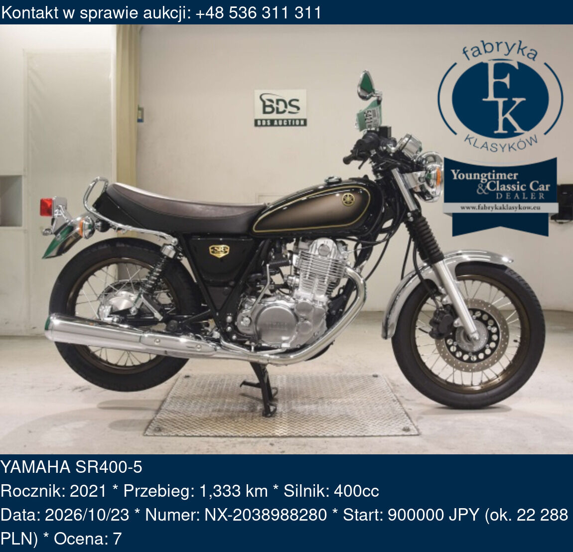 YAMAHA SR400-5 2021 - zdjęcie 2