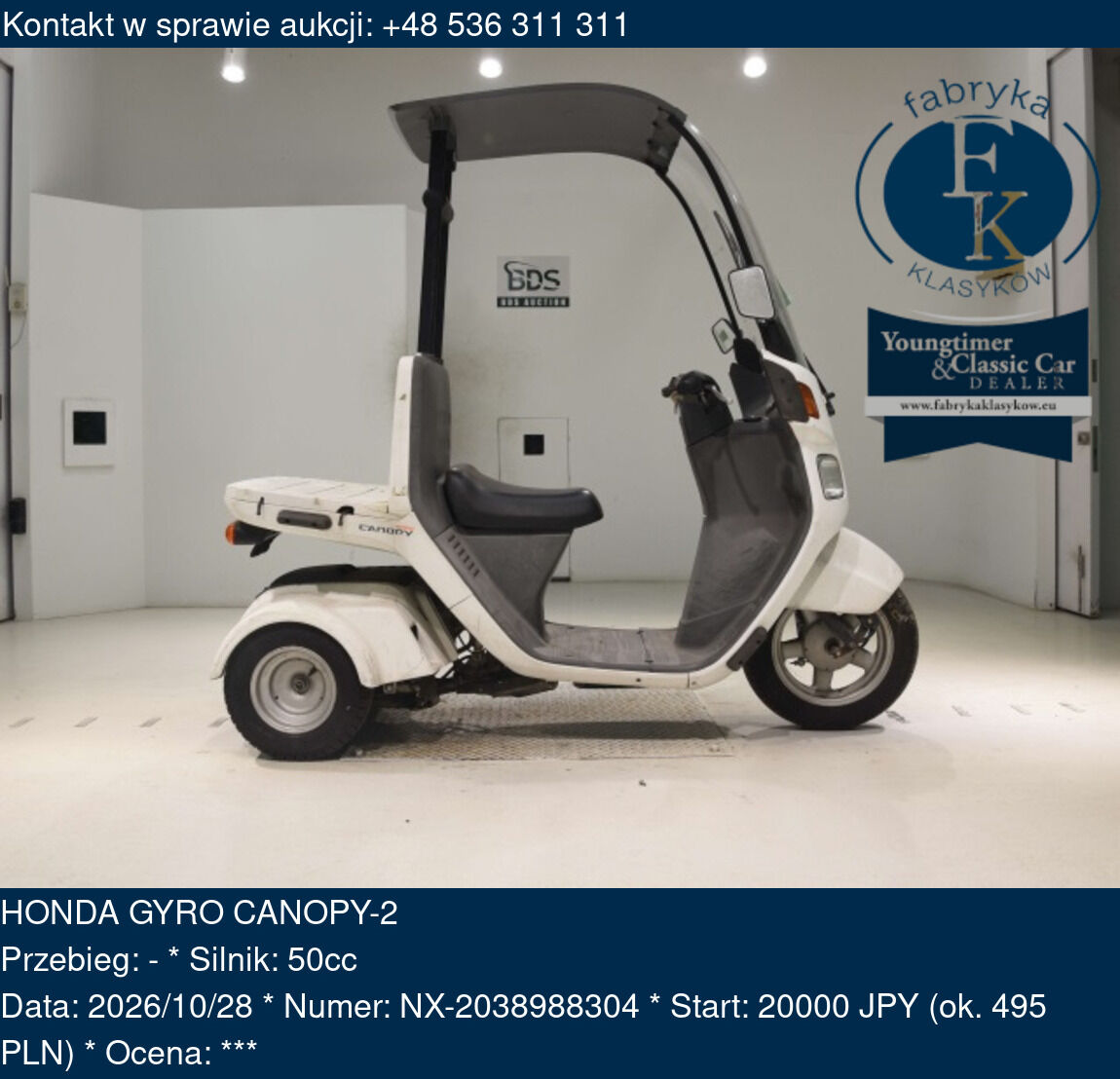 HONDA GYRO CANOPY-2  - zdjęcie 2
