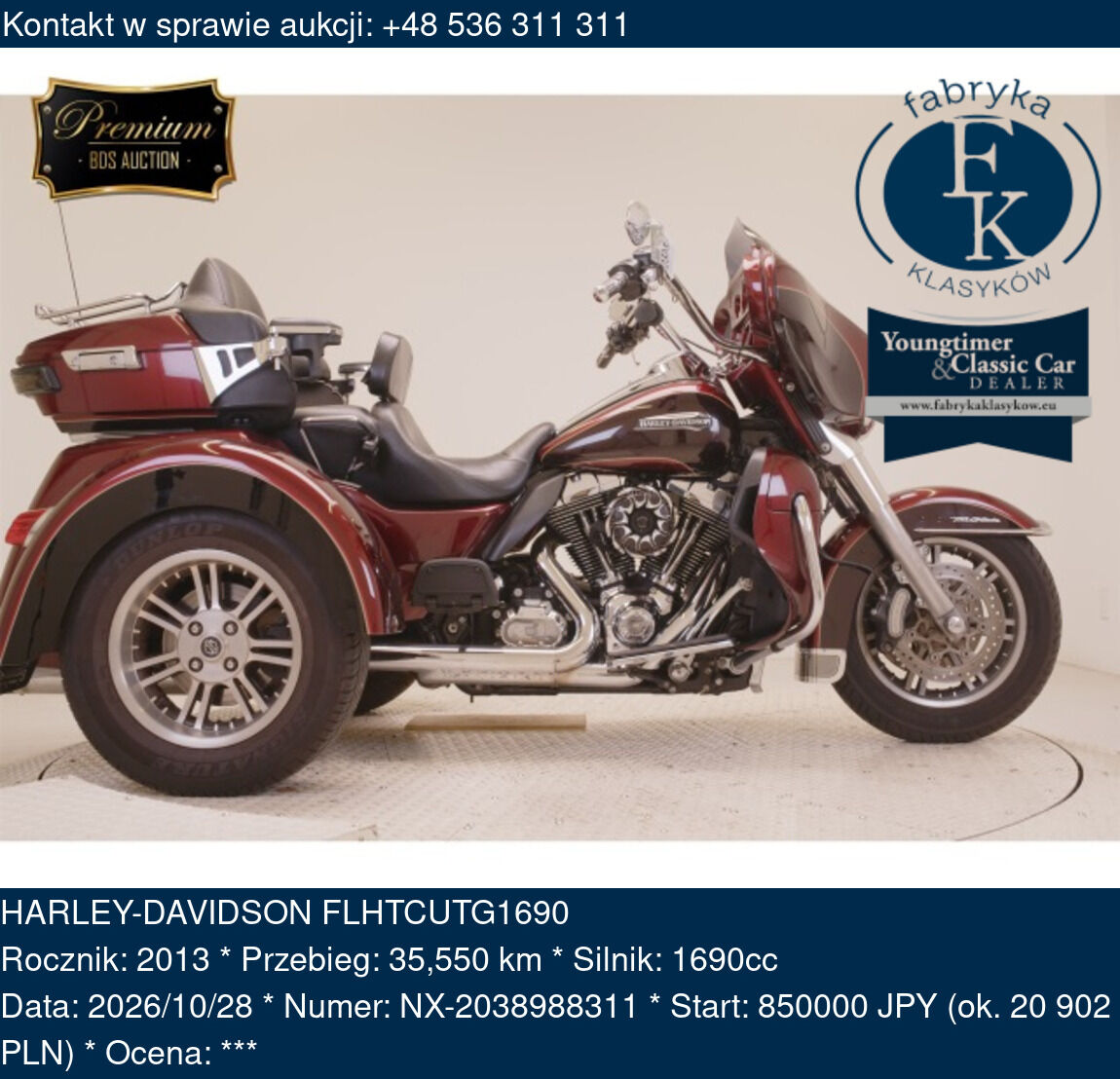 HARLEY-DAVIDSON FLHTCUTG1690 2013 - zdjęcie 2