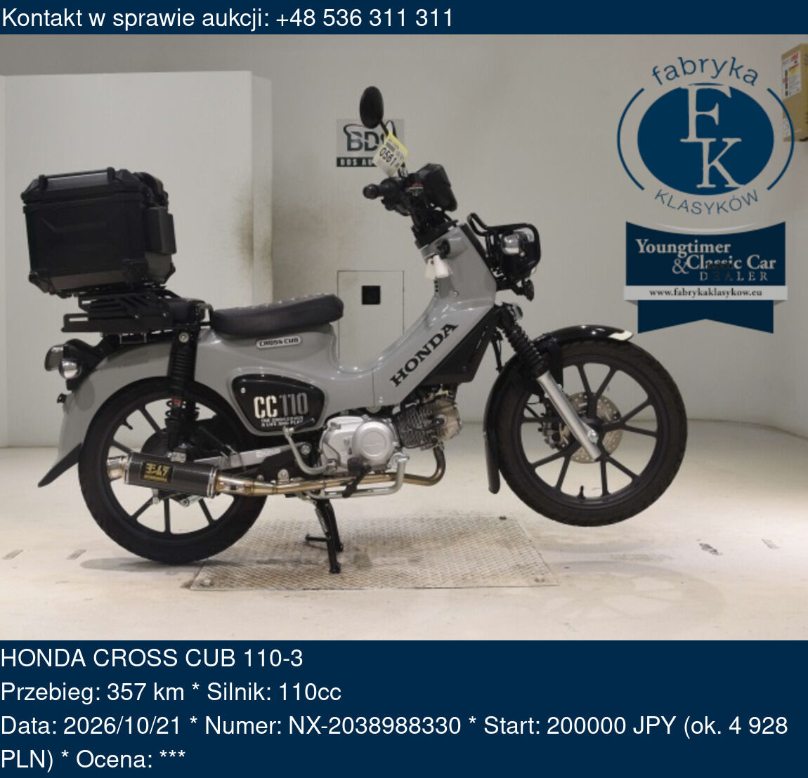HONDA CROSS CUB 110-3  - zdjęcie 2