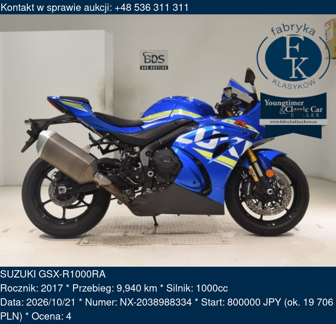 SUZUKI GSX-R1000RA 2017 - zdjęcie 2