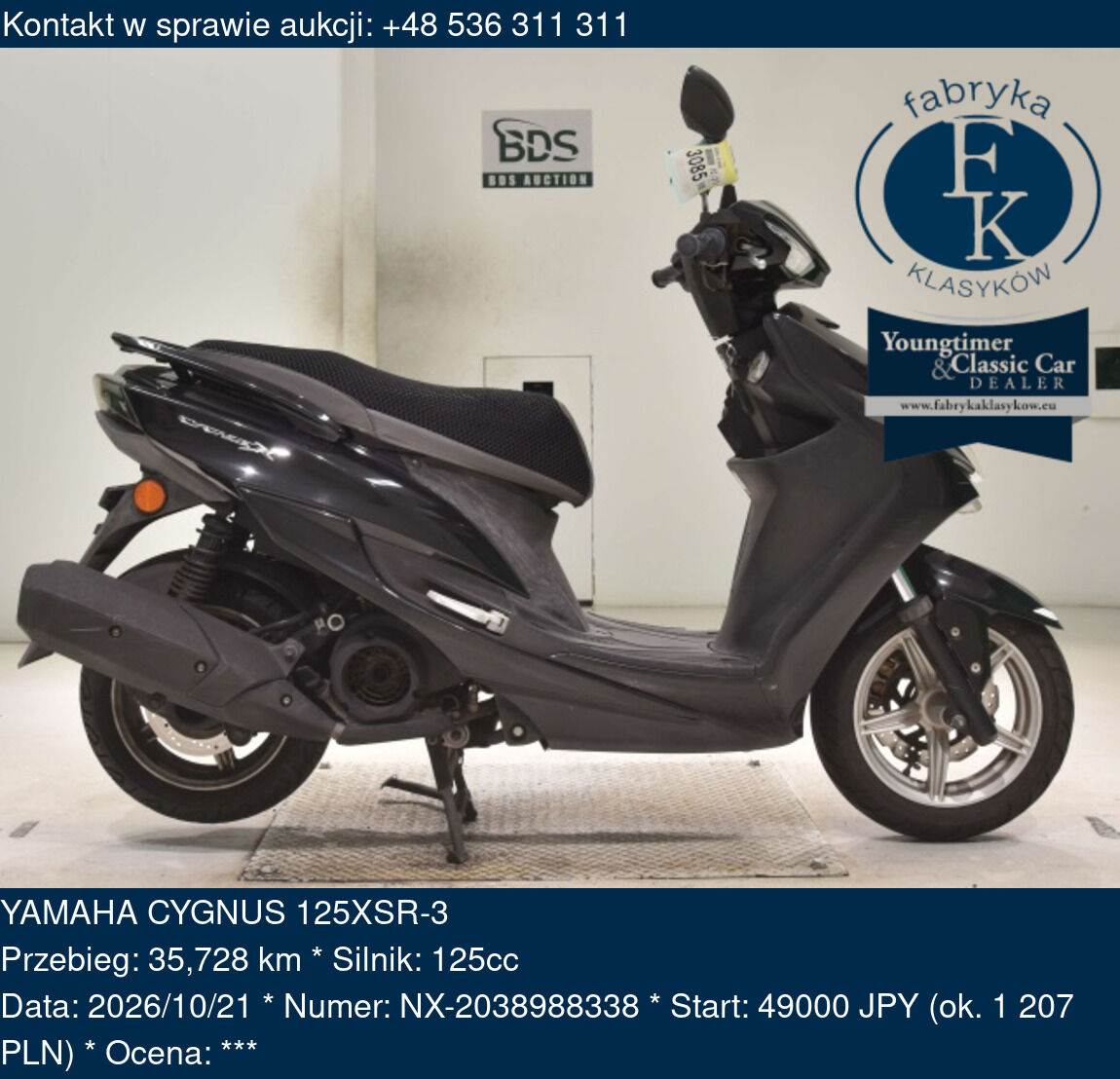 YAMAHA CYGNUS 125XSR-3  - zdjęcie 2