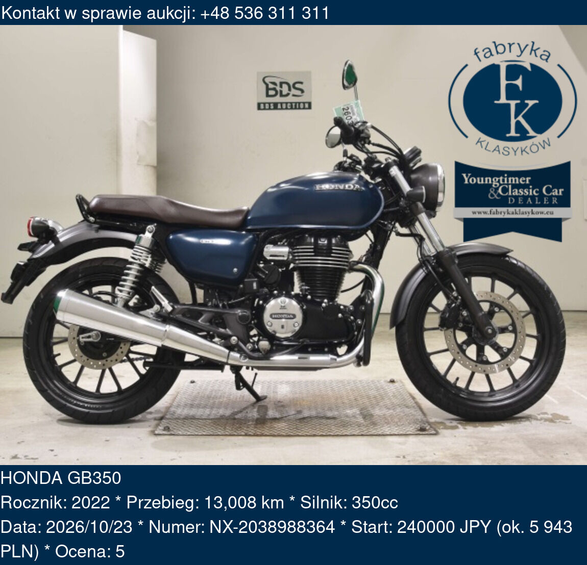 HONDA GB350 2022 - zdjęcie 2