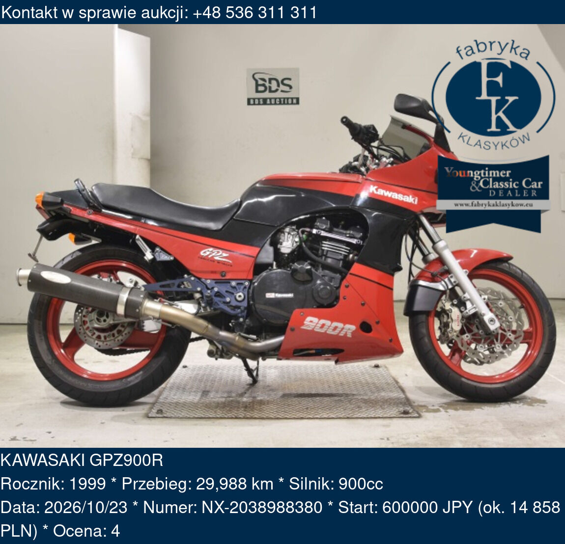 KAWASAKI GPZ900R 1999 - zdjęcie 2