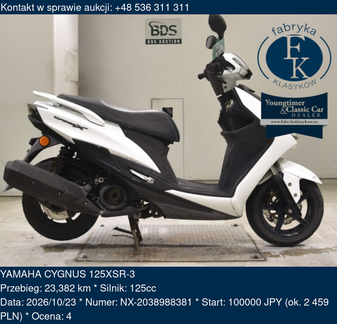 YAMAHA CYGNUS 125XSR-3  - zdjęcie 2