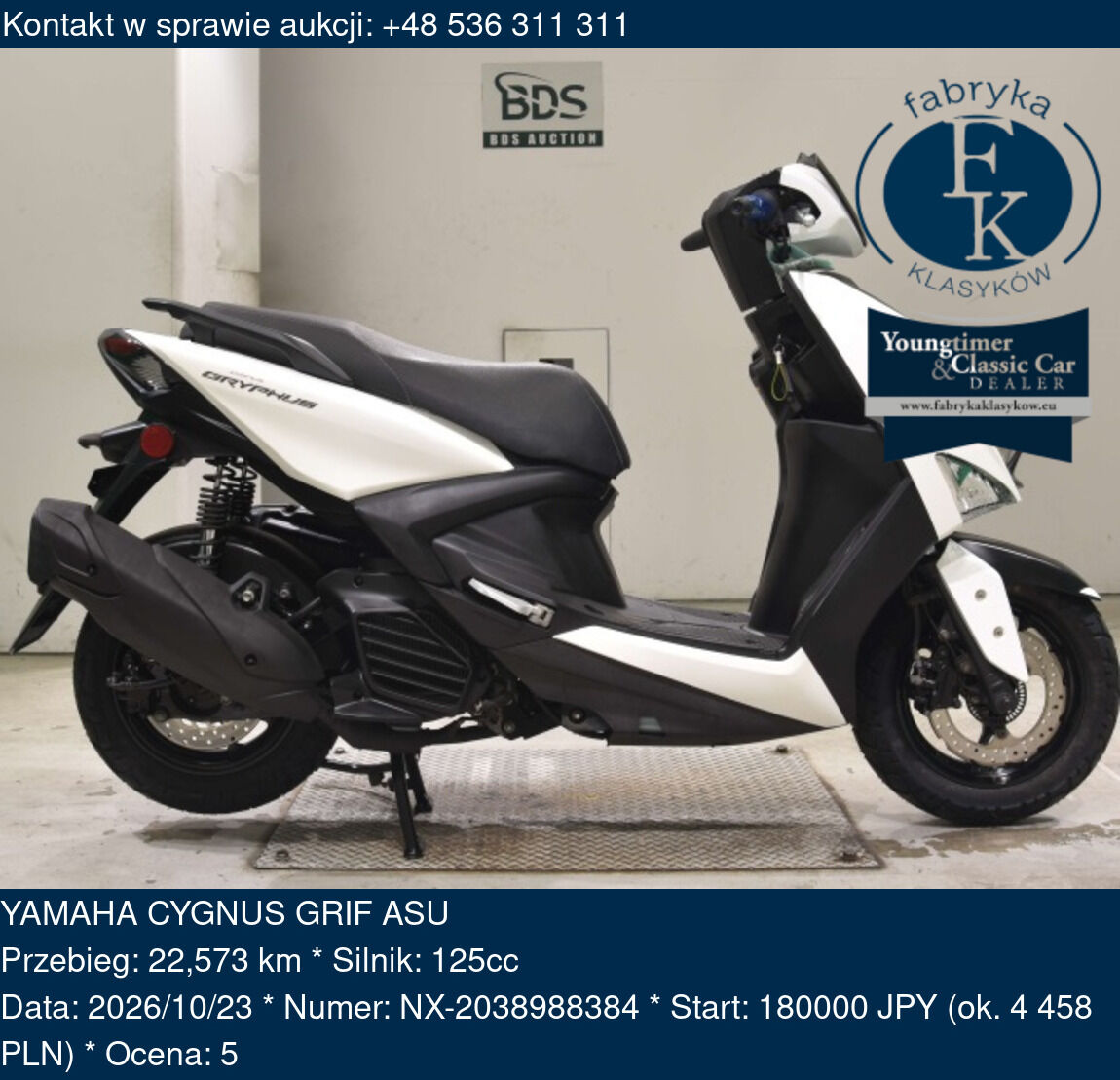 YAMAHA CYGNUS GRIF ASU  - zdjęcie 2