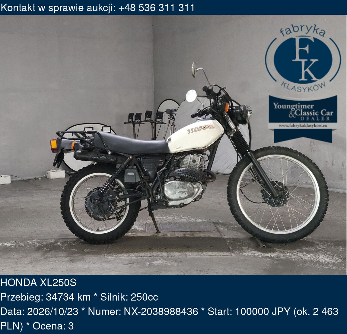 HONDA XL250S  - zdjęcie 2