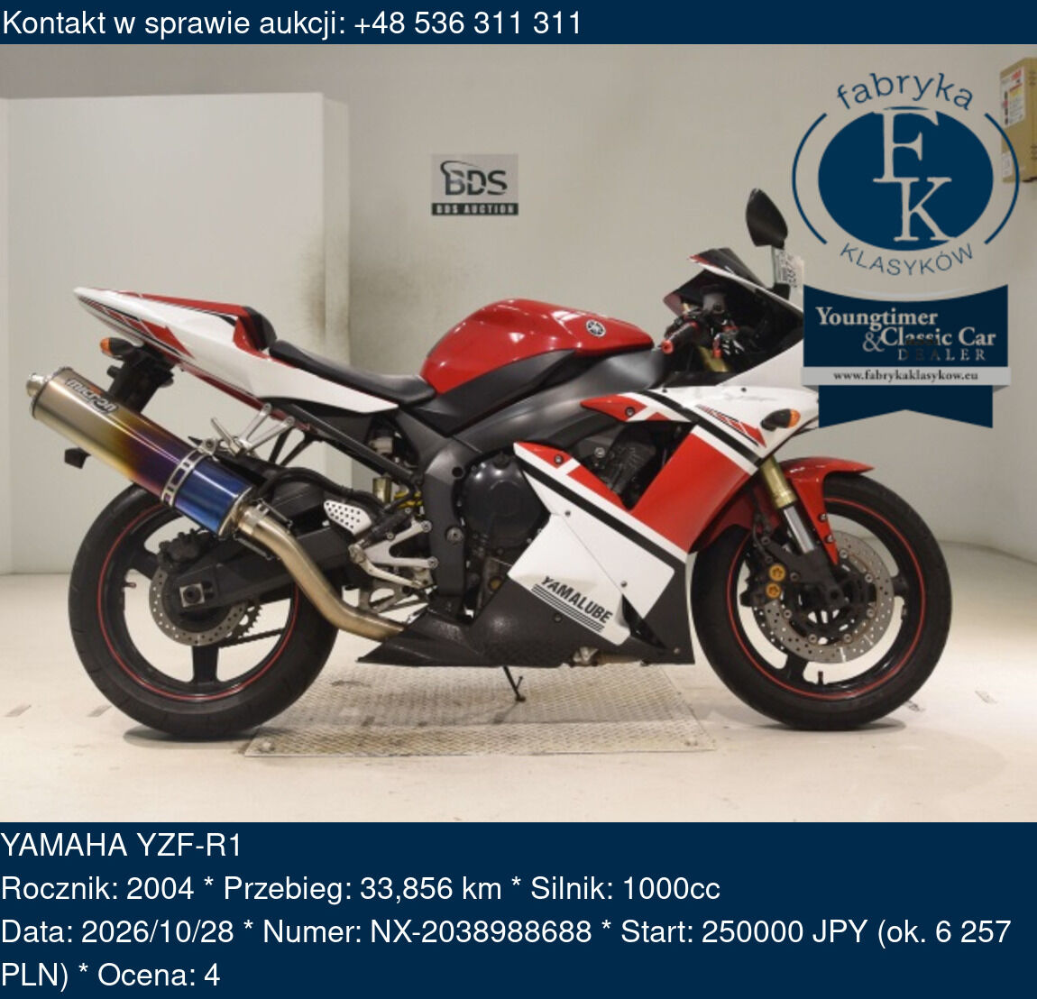 YAMAHA YZF-R1 2004 - zdjęcie 2