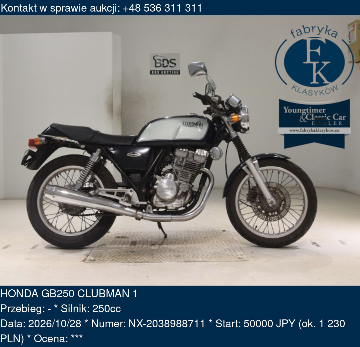 HONDA GB250 CLUBMAN 1  - zdjęcie 2