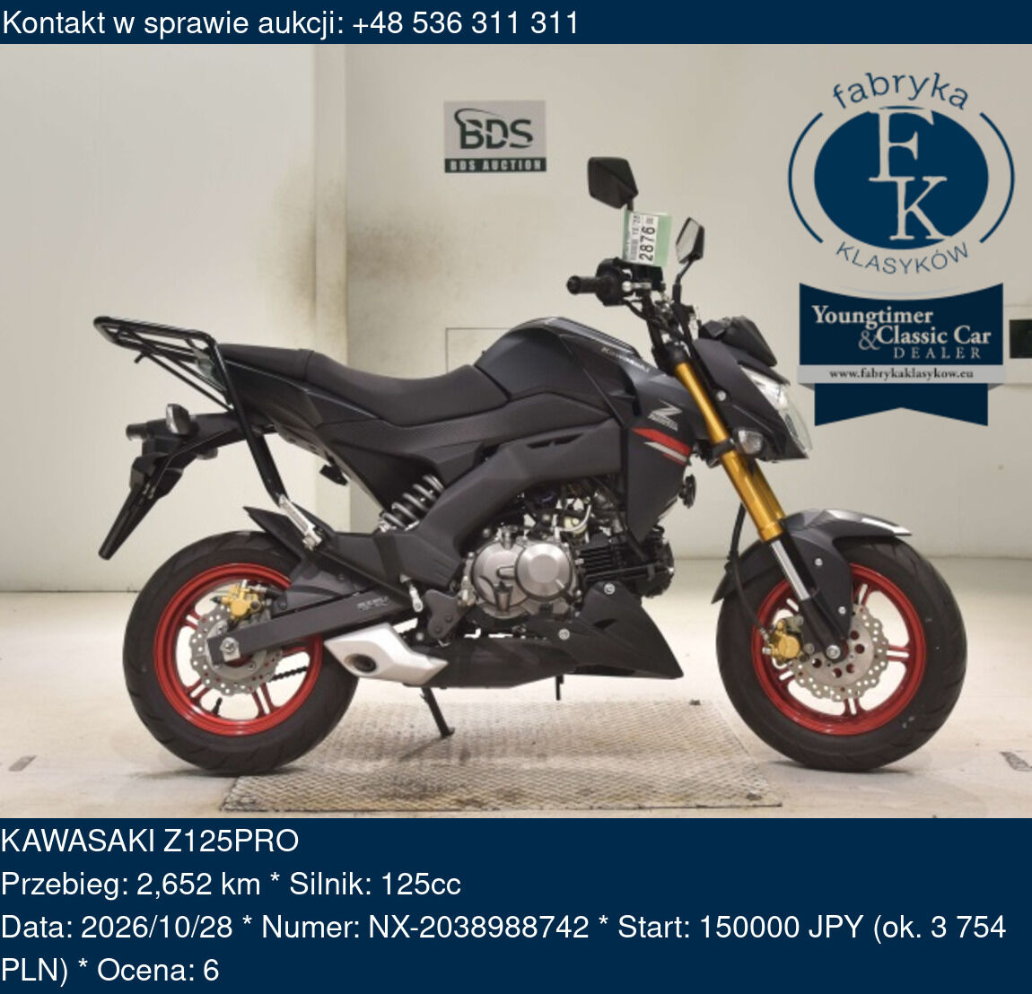 KAWASAKI Z125PRO  - zdjęcie 2
