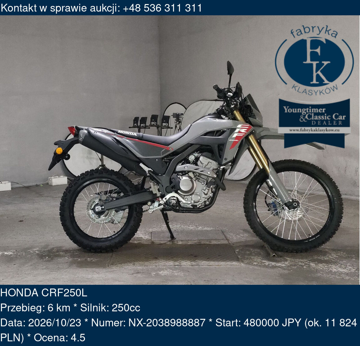 HONDA CRF250L  - zdjęcie 2