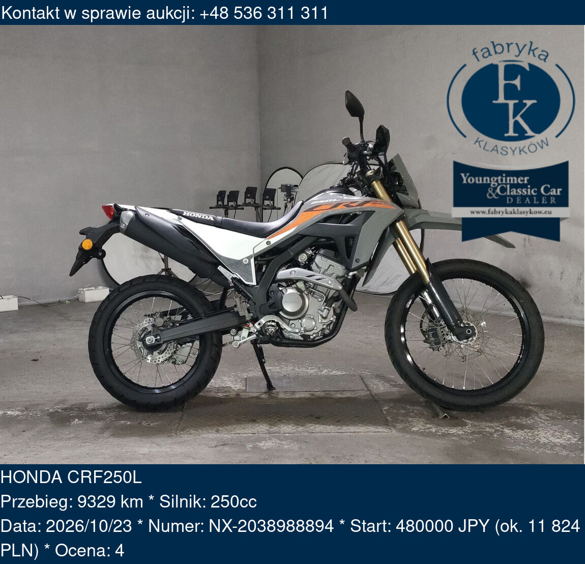 HONDA CRF250L  - zdjęcie 2