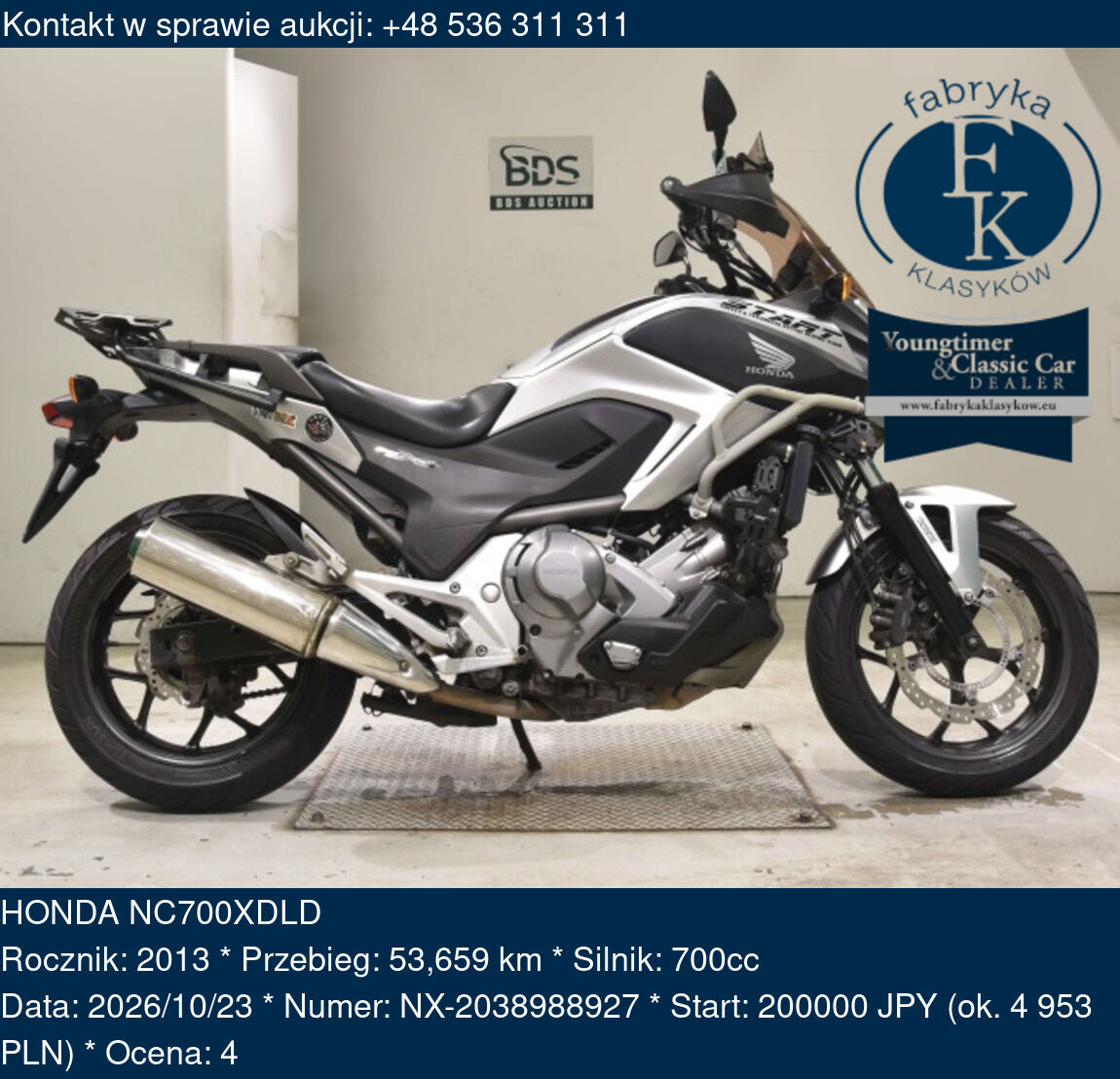 HONDA NC700XDLD 2013 - zdjęcie 2