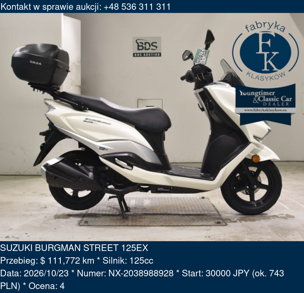 SUZUKI BURGMAN STREET 125EX  - zdjęcie 2