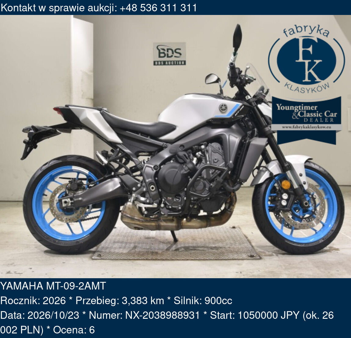 YAMAHA MT-09-2AMT 2026 - zdjęcie 2