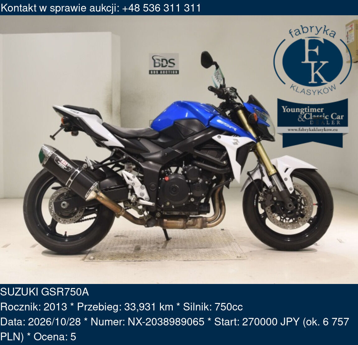 SUZUKI GSR750A 2013 - zdjęcie 2