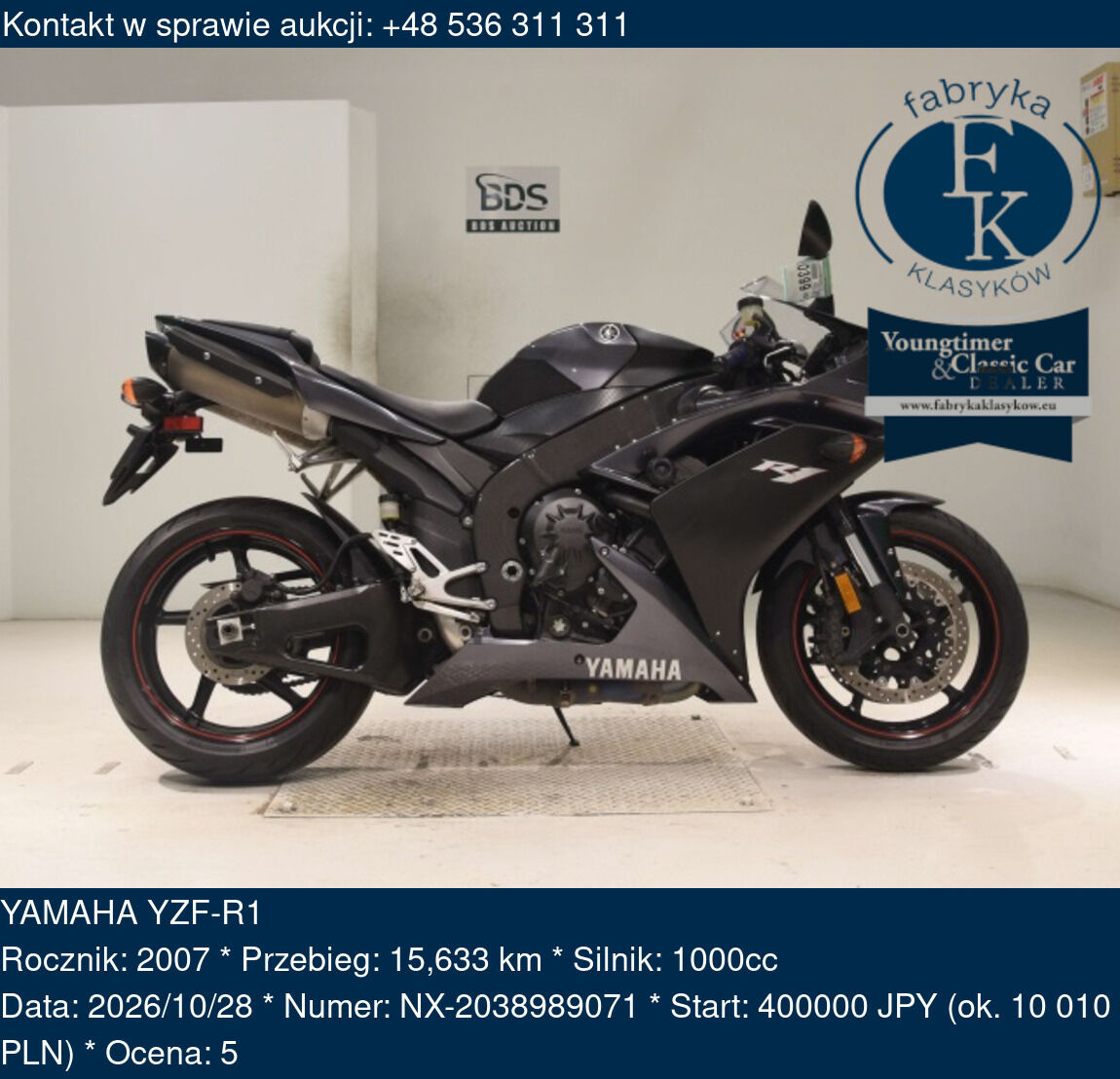 YAMAHA YZF-R1 2007 - zdjęcie 2