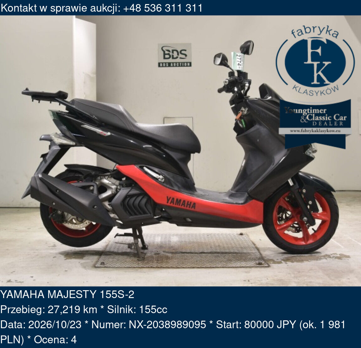 YAMAHA MAJESTY 155S-2  - zdjęcie 2