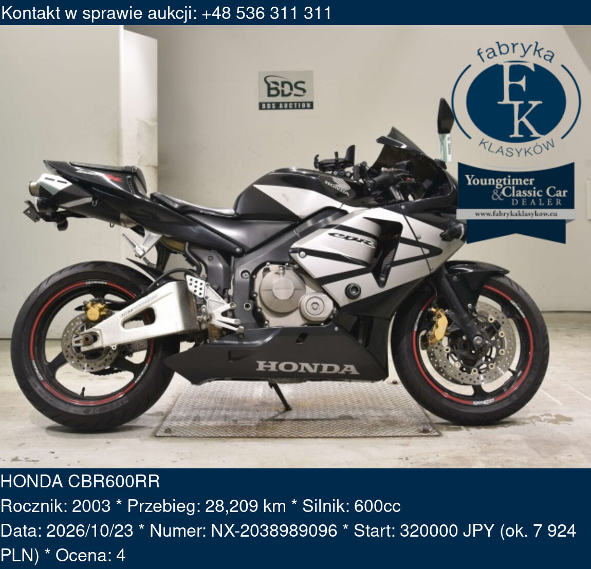HONDA CBR600RR 2003 - zdjęcie 2