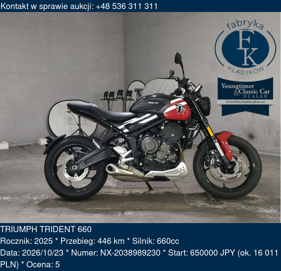 TRIUMPH TRIDENT 660 2025 - zdjęcie 2