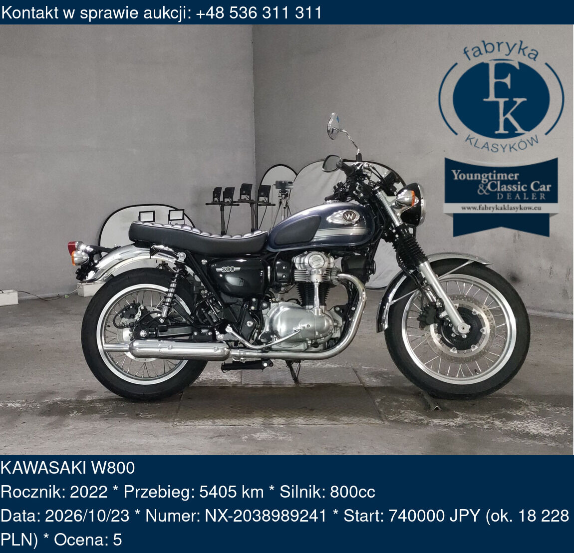 KAWASAKI W800 2022 - zdjęcie 2