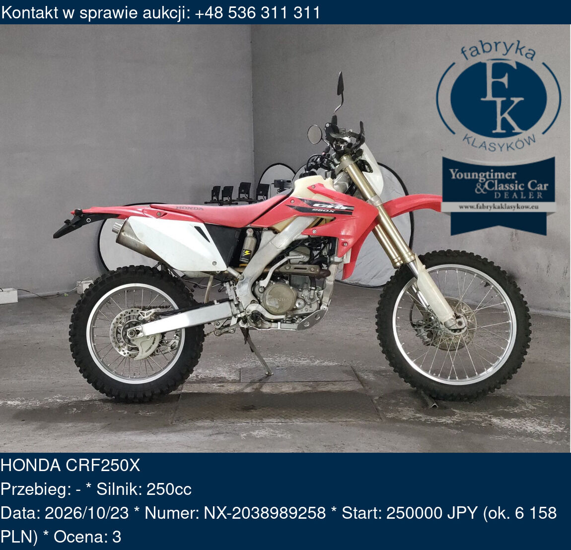 HONDA CRF250X  - zdjęcie 2