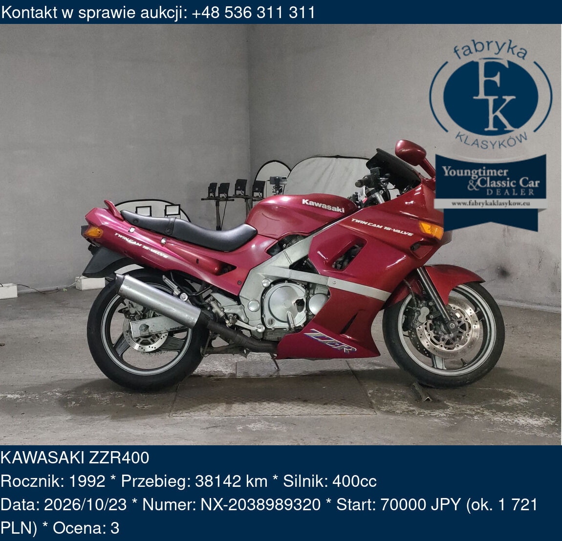 KAWASAKI ZZR400 1992 - zdjęcie 2