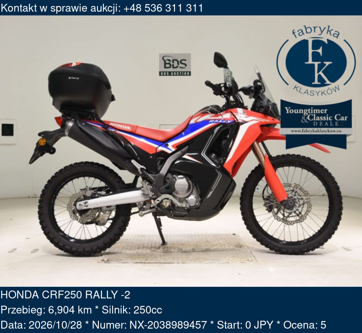 HONDA CRF250 RALLY -2  - zdjęcie 2