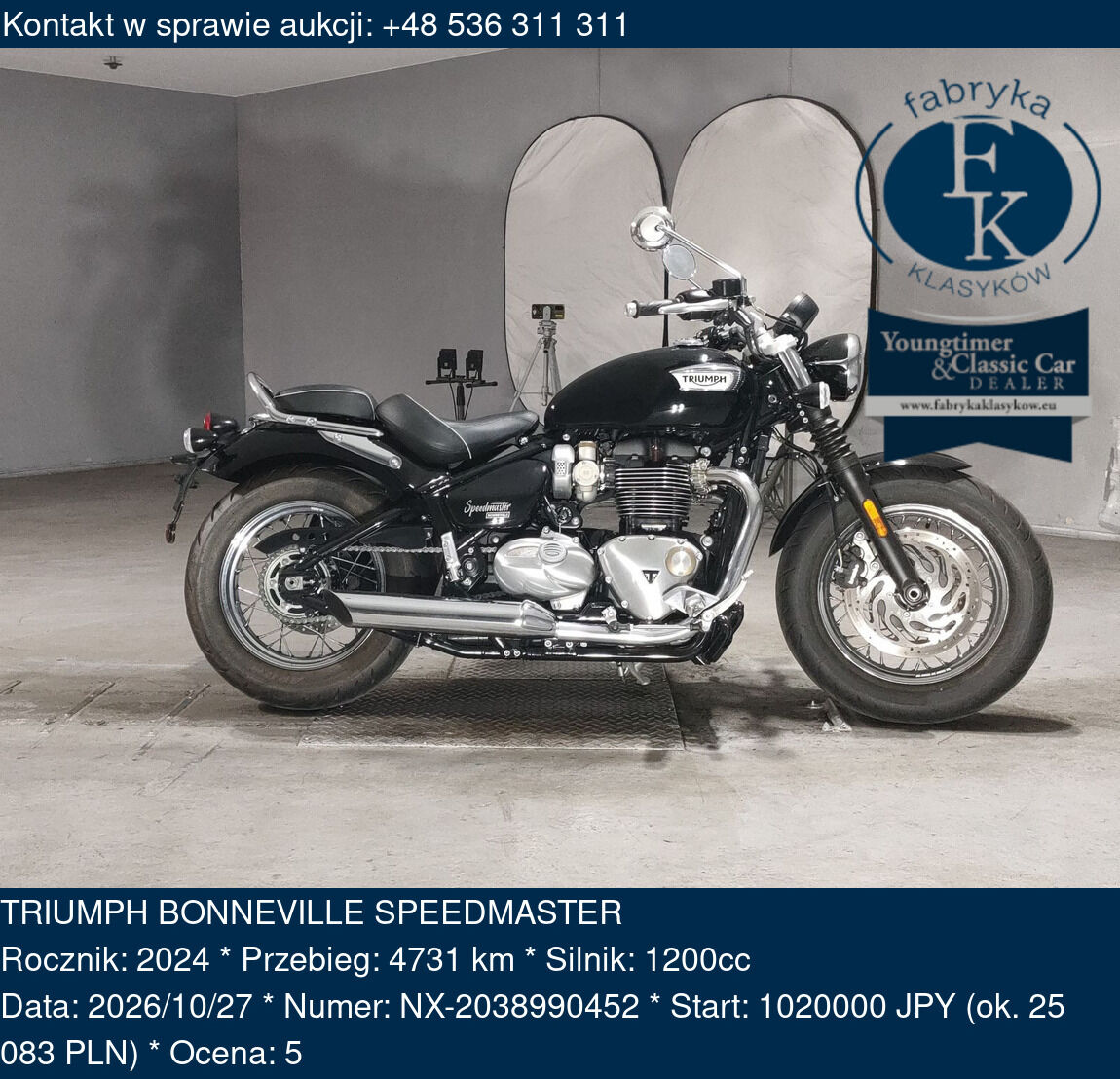 TRIUMPH BONNEVILLE SPEEDMASTER 2024 - zdjęcie 2