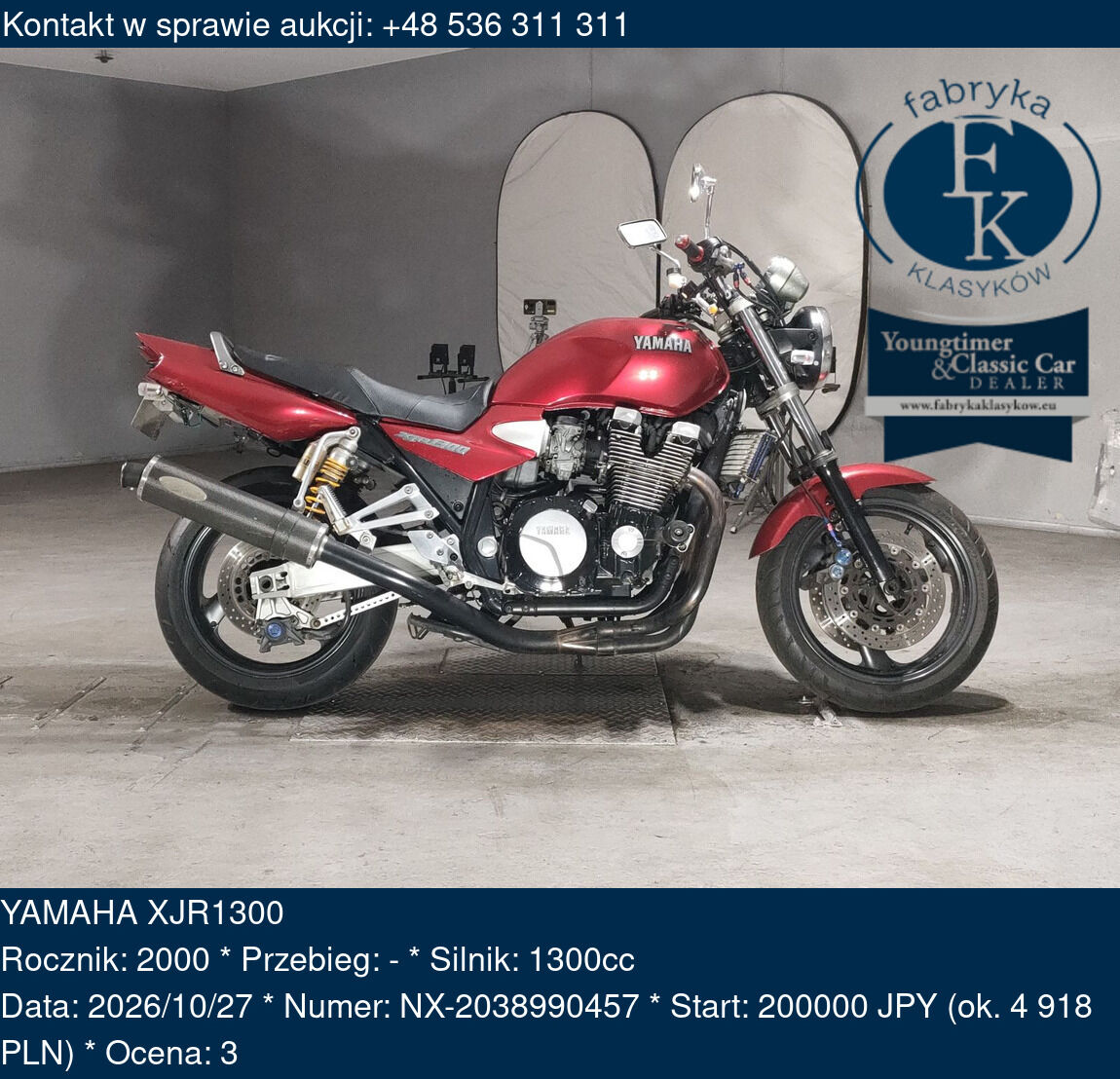 YAMAHA XJR1300 2000 - zdjęcie 2