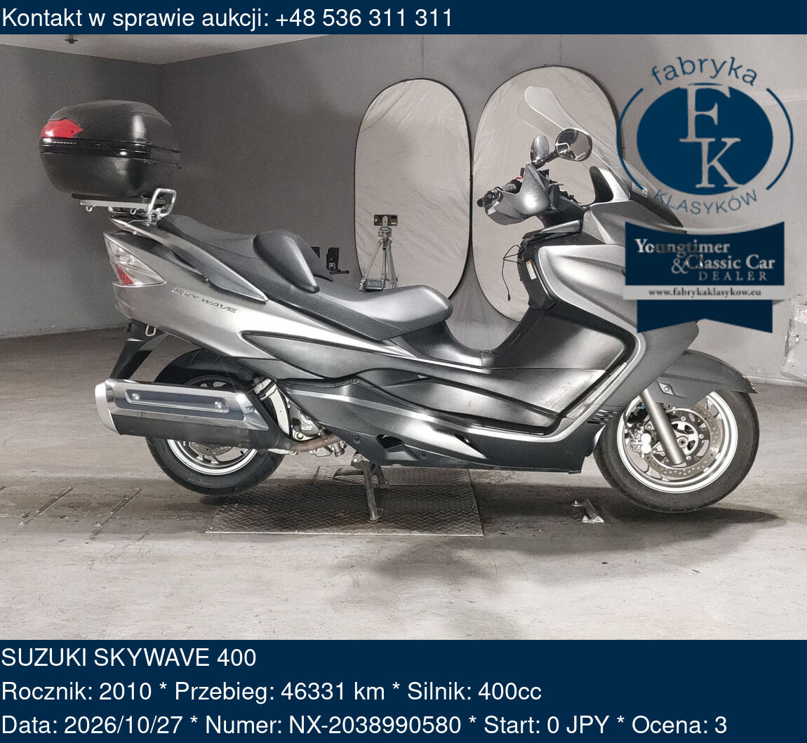 SUZUKI SKYWAVE 400 2010 - zdjęcie 2