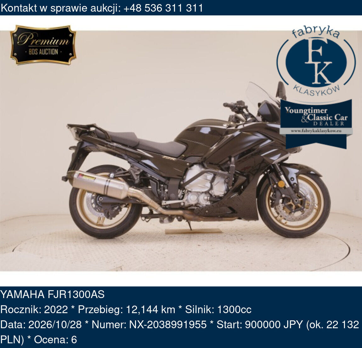 YAMAHA FJR1300AS 2022 - zdjęcie 2