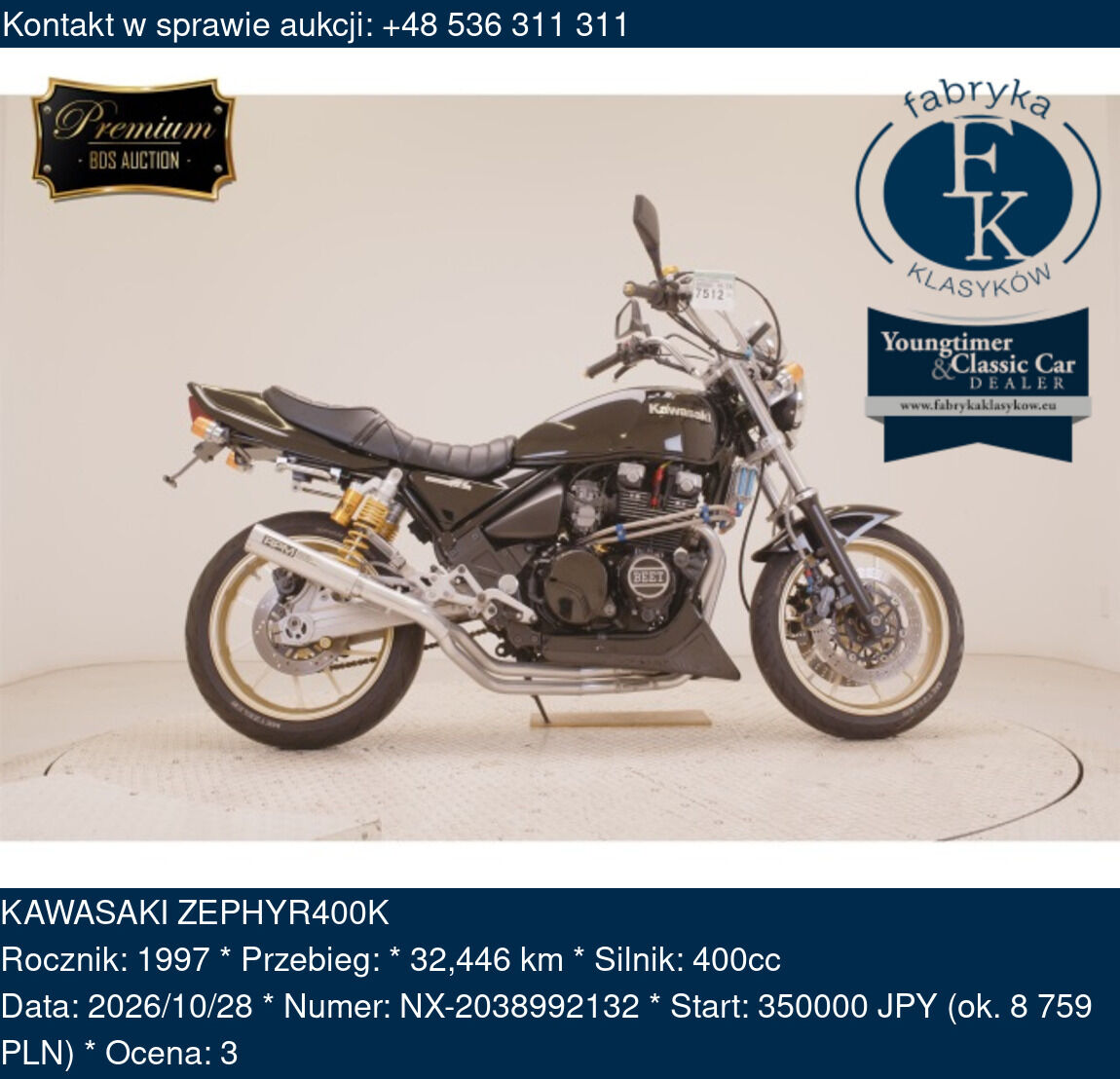 KAWASAKI ZEPHYR400K 1997 - zdjęcie 2