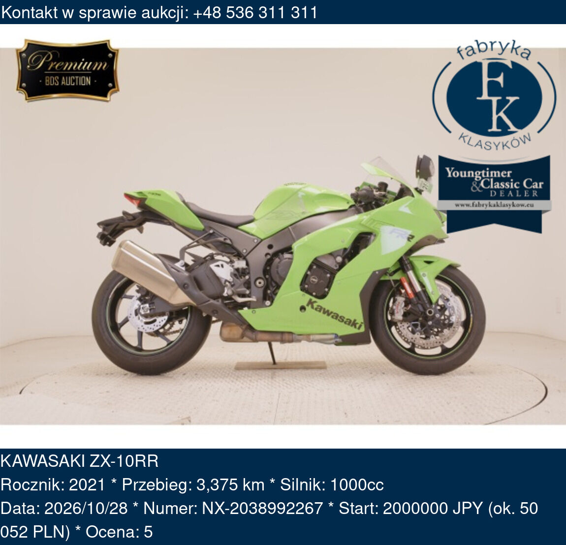 KAWASAKI ZX-10RR 2021 - zdjęcie 2