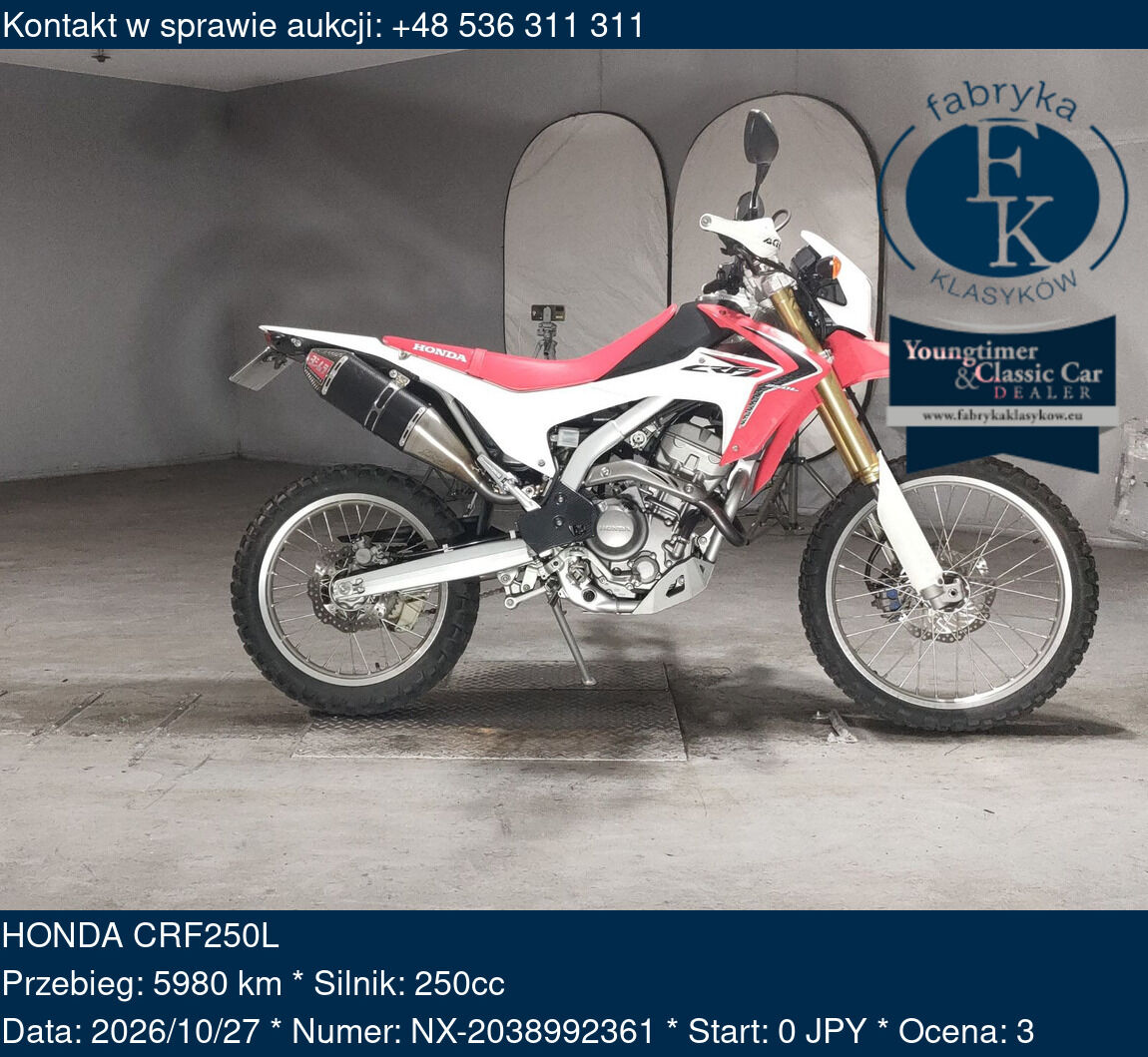 HONDA CRF250L  - zdjęcie 2