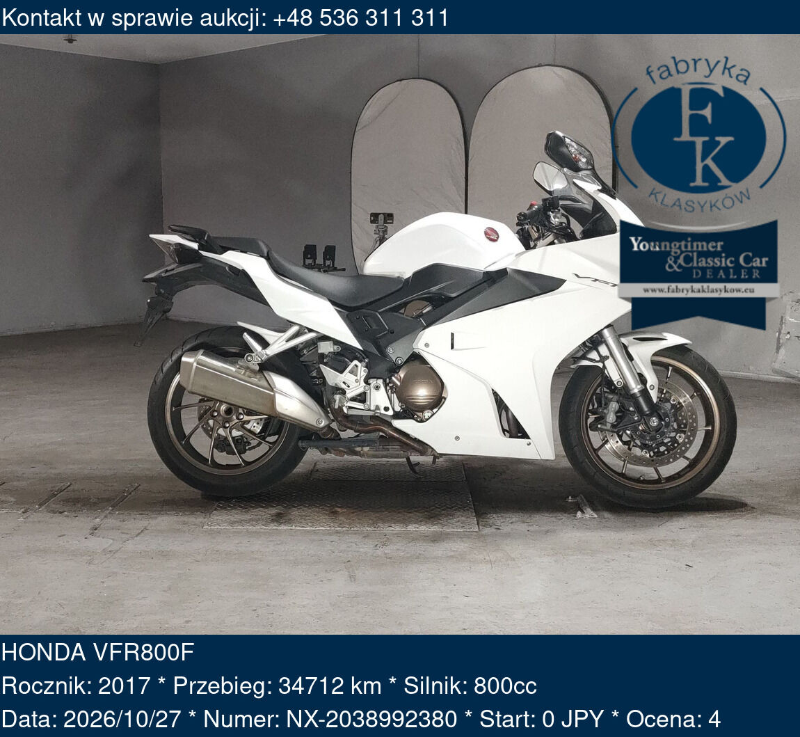 HONDA VFR800F 2017 - zdjęcie 2