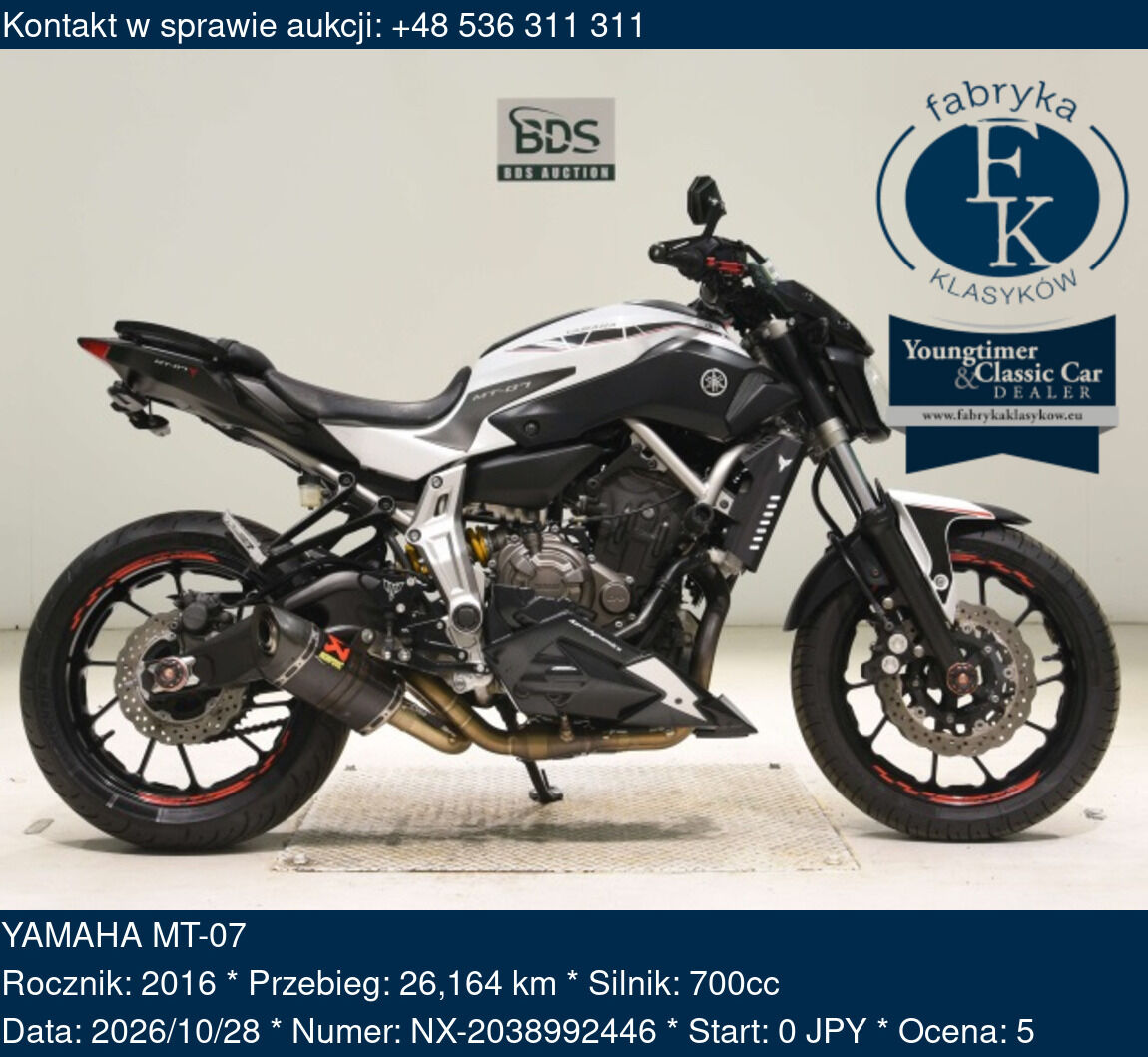 YAMAHA MT-07 2016 - zdjęcie 2