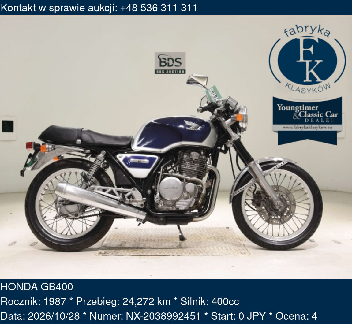 HONDA GB400 1987 - zdjęcie 2