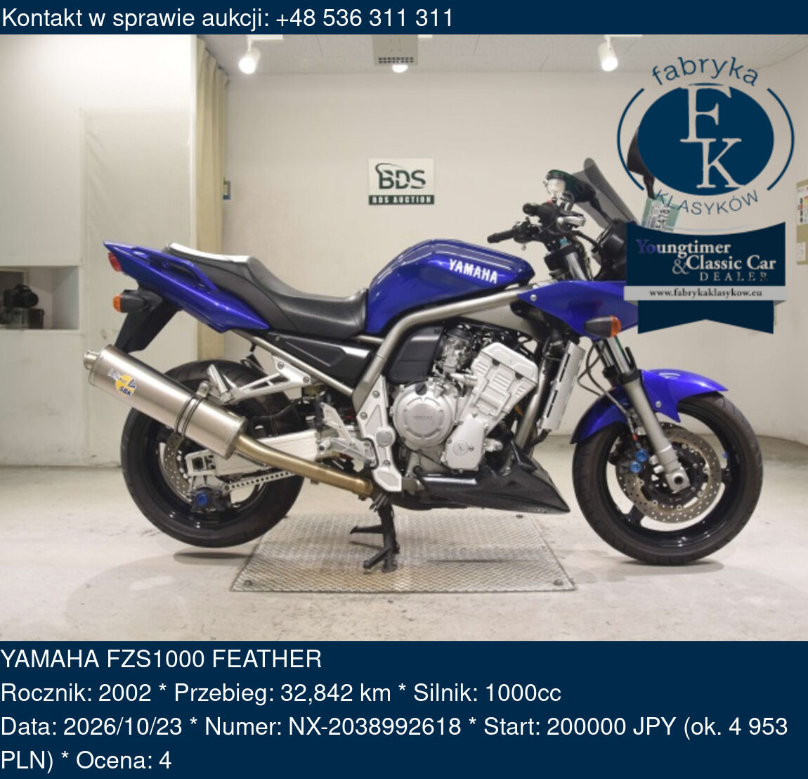 YAMAHA FZS1000 FEATHER 2002 - zdjęcie 2
