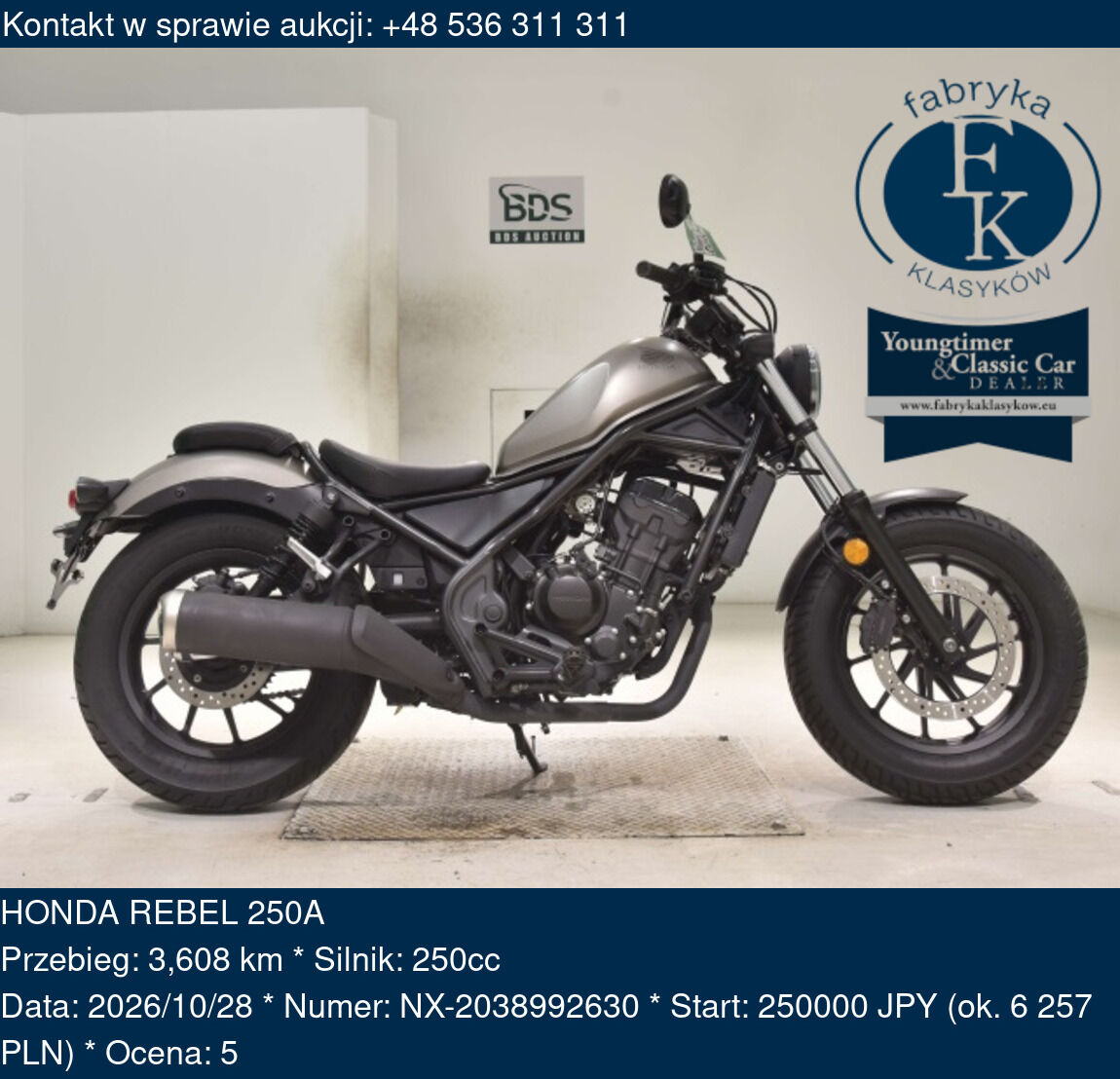 HONDA REBEL 250A - zdjęcie 2