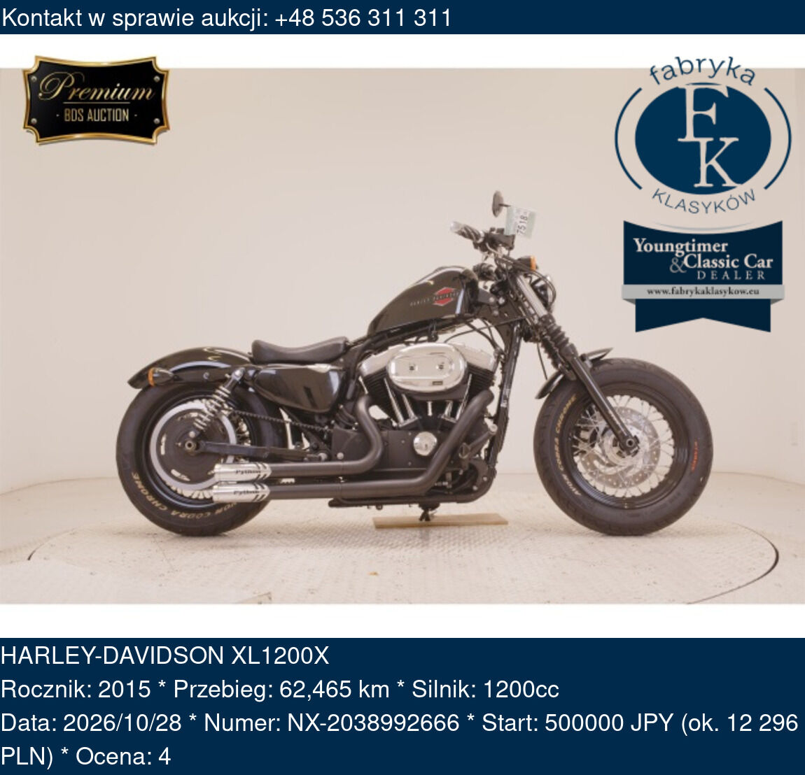 HARLEY-DAVIDSON XL1200X 2015 - zdjęcie 2