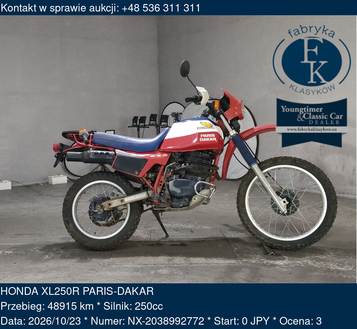 HONDA XL250R PARIS-DAKAR - zdjęcie 2