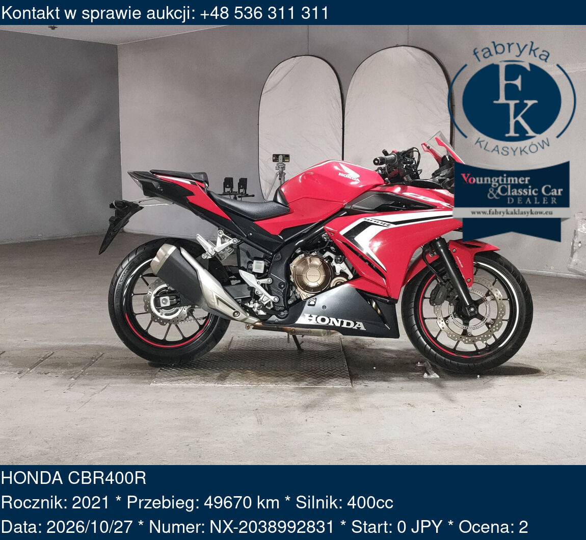 HONDA CBR400R 2021 - zdjęcie 2