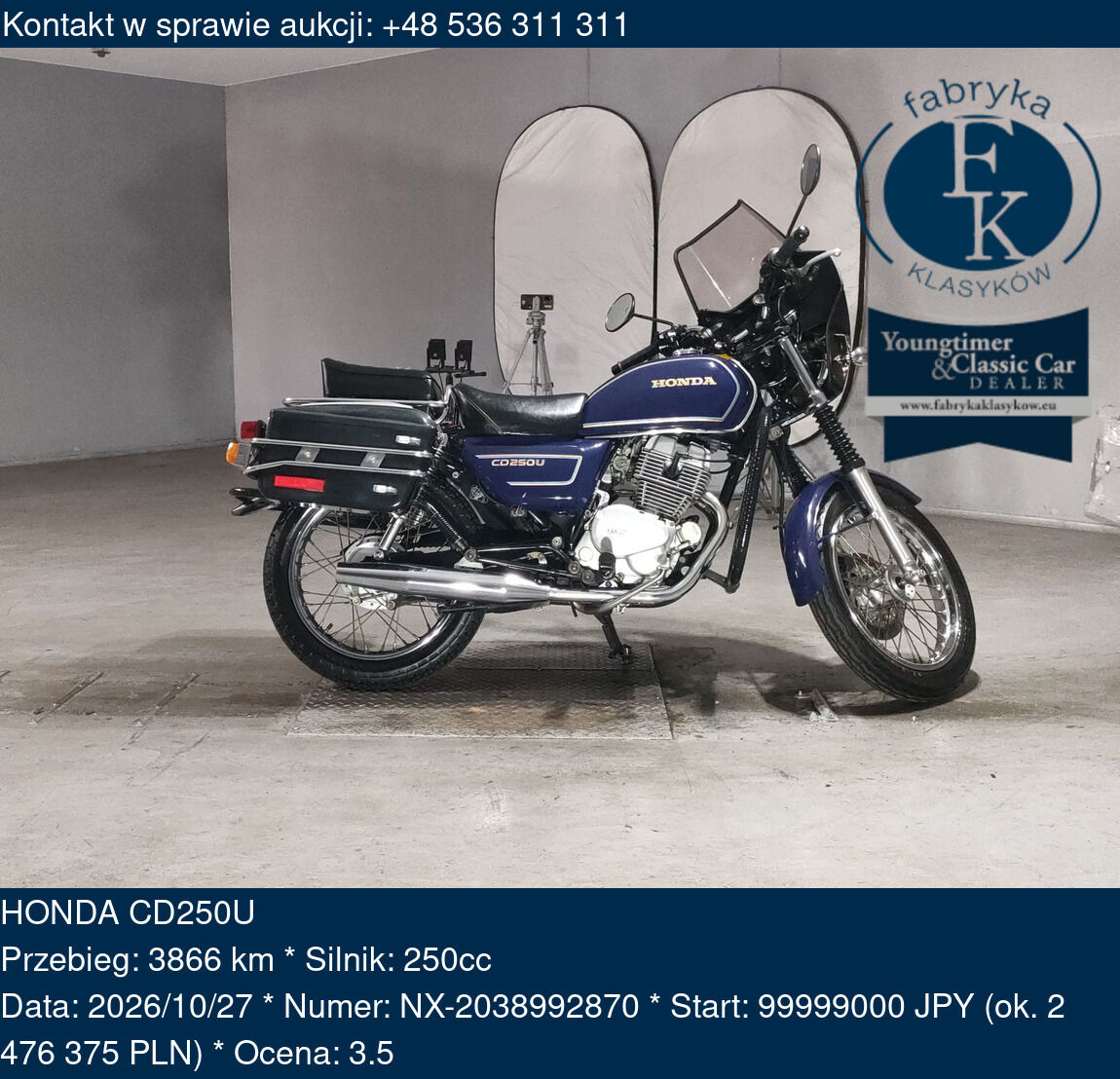 HONDA CD250U - zdjęcie 2