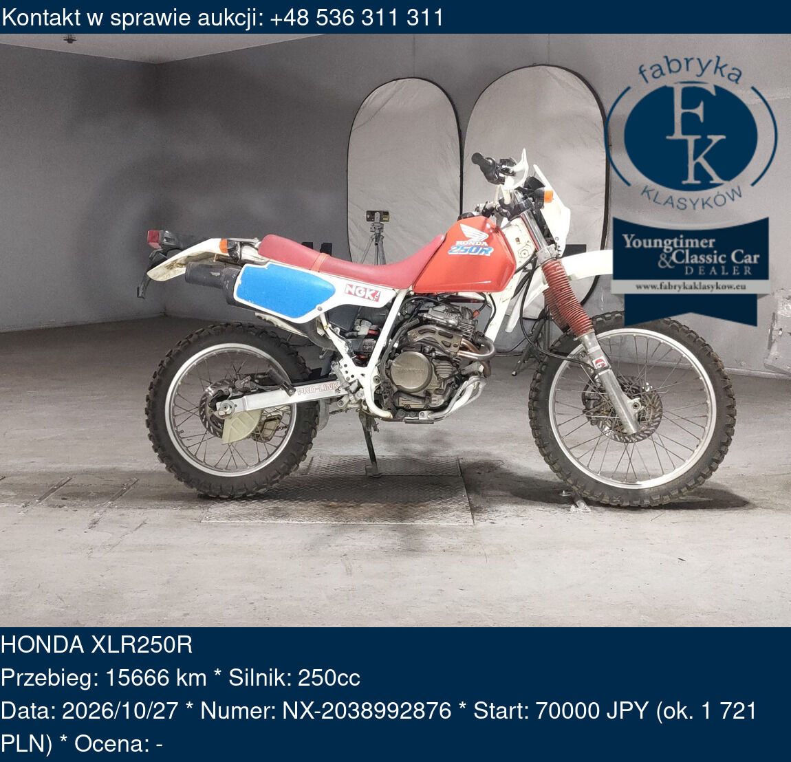 HONDA XLR250R  - zdjęcie 2